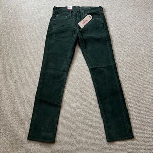 Corduroy Levi’s, 511, green, new with tags